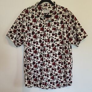 Empyre Black and Red Rose Print Men's Shirt (LL115)